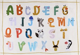 Washable-Alphabet-Rug on sale