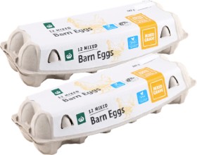 Woolworths-Mixed-Grade-Barn-Eggs-12-Pack on sale