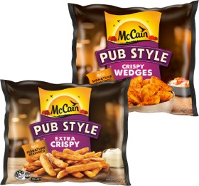 McCain-Pub-Style-Signature-Seasoned-Fries-or-Wedges-500-750g on sale