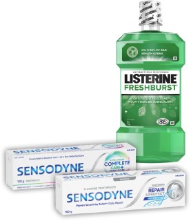 Sensodyne-Repair-Protect-or-Complete-Care-100g-or-Listerine-Mouthwash-1L on sale