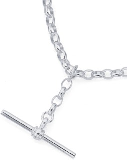 Sterling-Silver-45cm-Oval-Belcher-Chain-with-T-Bar-Fob on sale