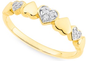 9ct%2C+Diamond+Hearts+Ring