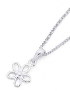 Sterling+Silver+Flower+Pendant