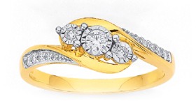 9ct-Diamond-Set-Ring on sale