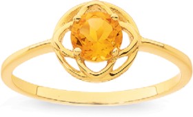 9ct-Citrine-Celtic-Design-Ring on sale