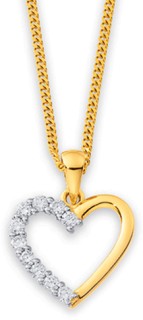 10ct-Element-Lab-Diamond-Heart-Pendant on sale