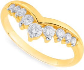 10ct-Element-Lab-Diamond-V-Shape-Band on sale