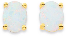 9ct+Created+Opal+Studs