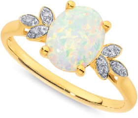 9ct-Created-Opal-Diamond-Ring on sale
