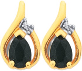 9ct-Sapphire-and-Diamond-Earrings on sale