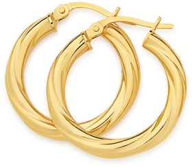 9ct-21mm-Twist-Hoops on sale
