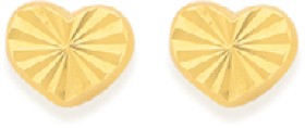 9ct-Heart-Stud-Earrings on sale