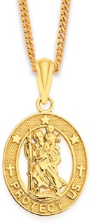 9ct+St.+Christopher+Medal
