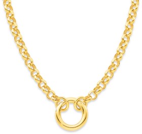 9ct+48cm+Round+Belcher+Necklace+with+Invisible+Clasp