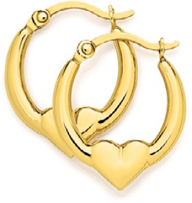 9ct-10mm-Heart-Creole-Earrings on sale
