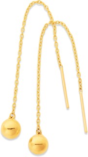 9ct+Orb+Thread+Earrings