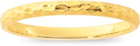 9ct+Hammered+Texture+Band