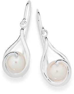 Sterling-Silver-Freshwater-Pearl-Drop-Earrings on sale