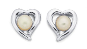 Freshwater-Pearl-Heart-Stud-Earrings-in-Sterling-Silver on sale