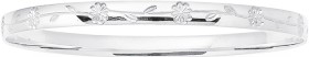 Sterling-Silver-5x65mm-Flower-Engraved-Bangle on sale