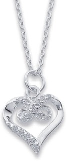 Sterling-Silver-Cubic-Zirconia-Heart-Pendant on sale