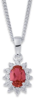 Sterling-Silver-Created-Ruby-Cubic-Zirconia-Pendant on sale