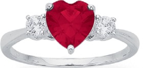 Sterling+Silver+Cubic+Zirconia+Heart+Ring