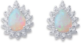 Sterling-Silver-Created-Opal-Cubic-Zirconia-Studs on sale