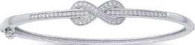 Sterling-Silver-Cubic-Zirconia-Infinity-Bangle on sale