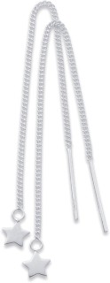 Sterling-Silver-Mini-Stars-on-Chain-Thread-Earrings on sale
