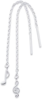 Sterling+Silver+Mismatched+Music+Note+Thread+Earrings