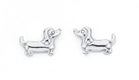 Sterling+Silver+Dog+Studs