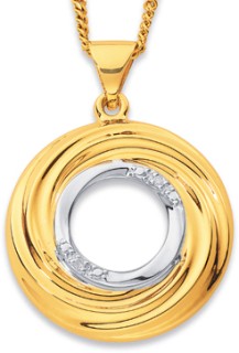 9ct-Diamond-Round-Swirl-Pendant on sale