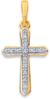 9ct-Diamond-Mini-Cross-Pendant on sale