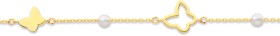 9ct+19cm+Pearl+%26amp%3B+Butterfly+Bracelet