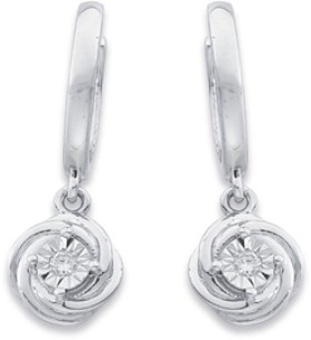 Sterling+Silver+Lab+Diamond+Huggies