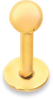 9ct+3mm+Flatback+Single+Stud