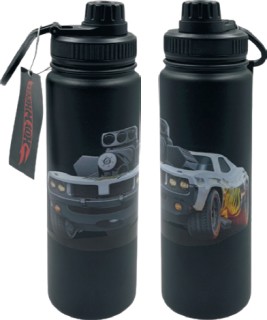 NEW+Hot+Wheels+Stainless+Steel+Drink+Bottle+750mL