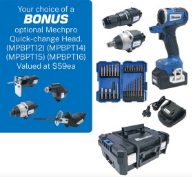 Mechpro-Quick-Change-Brushless-Power-Tool-Kit-7-Piece on sale