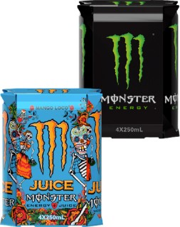 Monster-Energy-250ml-Cans-4-Pack on sale