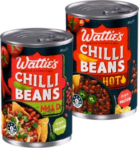 Watties-Chilli-Beans-420g on sale