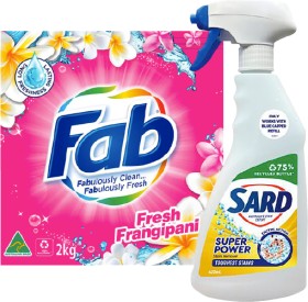 Fab+Laundry+Powder+2kg+or+Sard+Stain+Remover+Spray+420%2F450ml