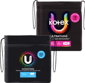 U-By-Kotex-Ultrathin-Pads-Value-Pack-18-20-Pack on sale
