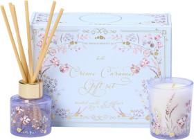 The-Aromatherapy-Co-Belle-Crme-Caramel-Mini-Diffuser-Candle-Set on sale