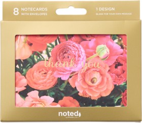 Noted+Thank+You+Notecard+Floral+Pack+of+8