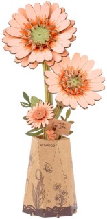 Rolife+Wooden+Bloom+Craft+-+Light+Orange+Gerbera