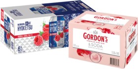 Kirin+Hyoketsu+Range+10+X+330mL+Cans+or+Gordon%26rsquo%3Bs+RTD+Range+4%25+12+X+250mL+Cans