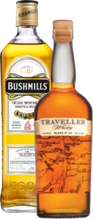 Bushmills-Original-Irish-Whiskey-1L-or-Traveller-Whiskey-by-Chris-Stapleton-700mL on sale