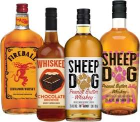 Fireball-Cinnamon-Whisky-700mL-Whisked-Chocolate-Brownie-Whiskey-700mL-or-Sheep-Dog-Peanut-Butter-or-Peanut-Butter-Jelly-Whiskey-700mL on sale