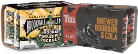Brookvale-Union-Range-4-or-Tui-Bourbon-Cola-7-6-X-330mL-Cans on sale